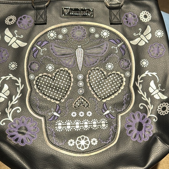 Loungefly Sugar Skull tote - Picture 2 of 5